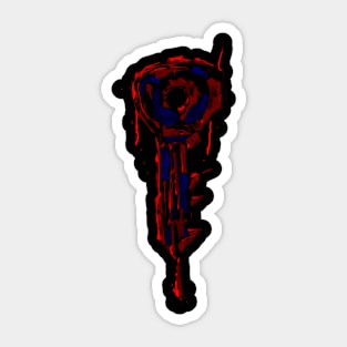 Red Key Sticker